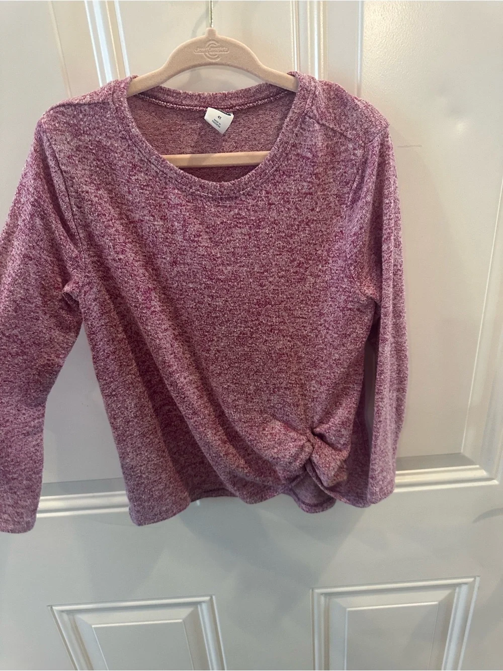 Old Navy Marled Rose Knit Twist-Hem Sweatshirt